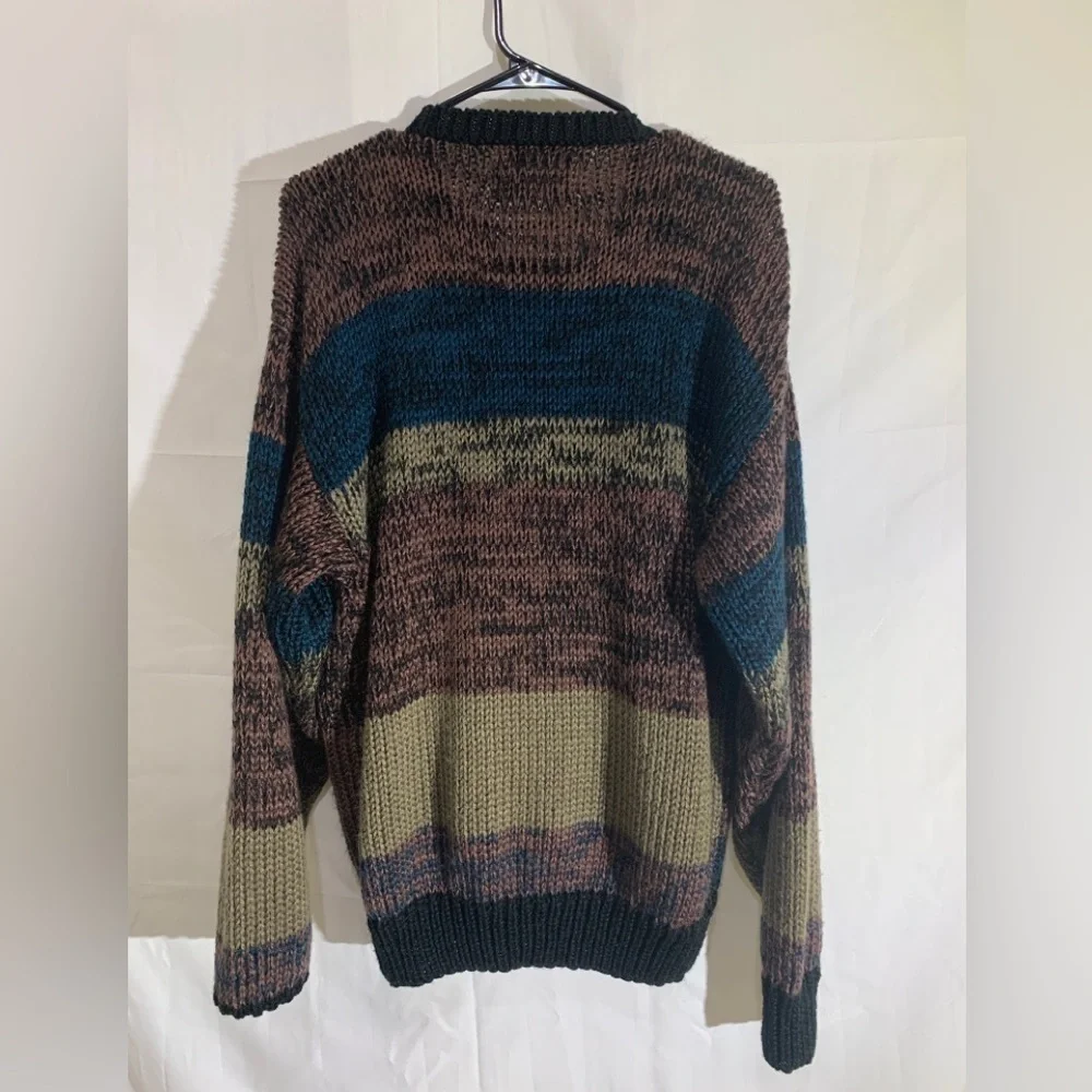 Vintage 1990s Eagle Knit Crewneck Sweater / Vintage 90s size L